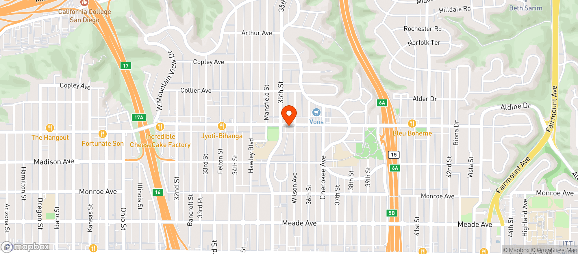 Map showing Exclusive Smoke Shop