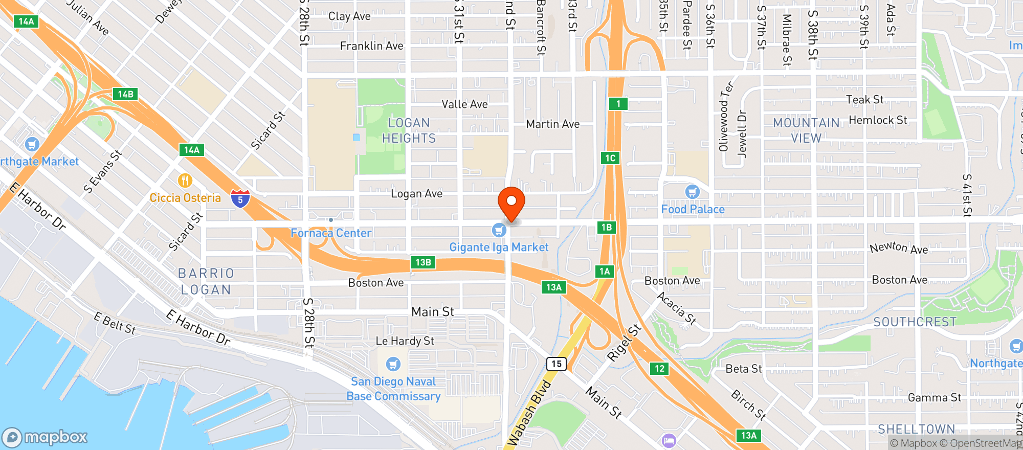 Map showing BASE LIQUOR