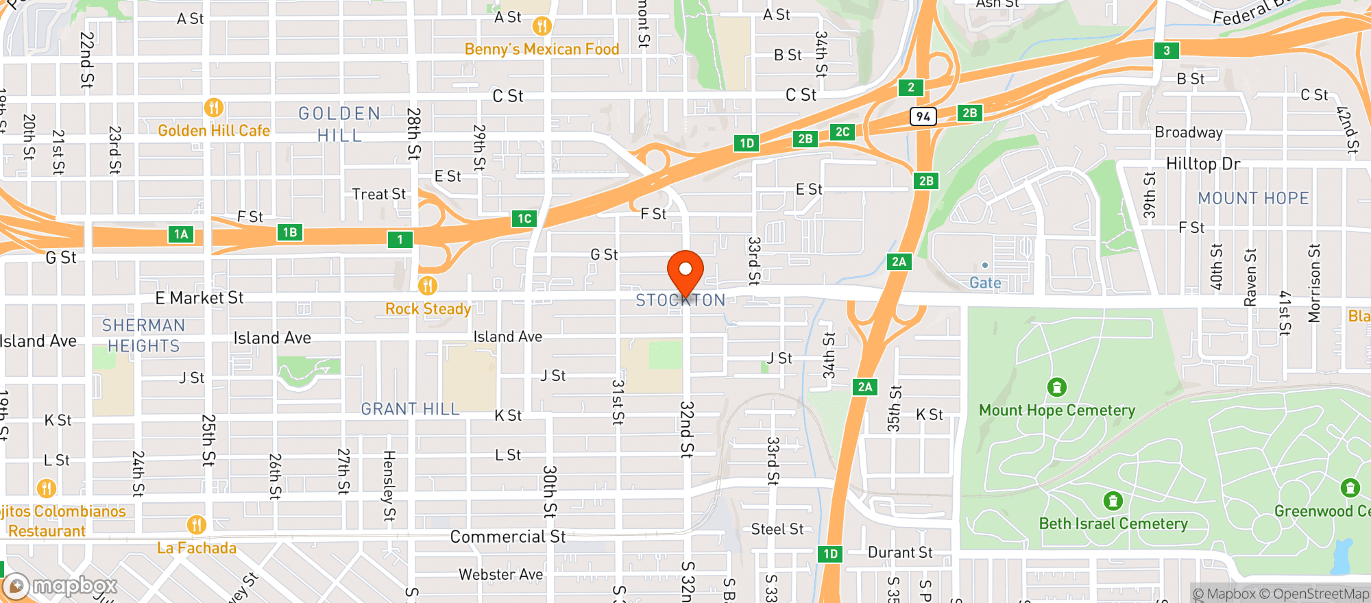 Map showing Davids Friendly Market