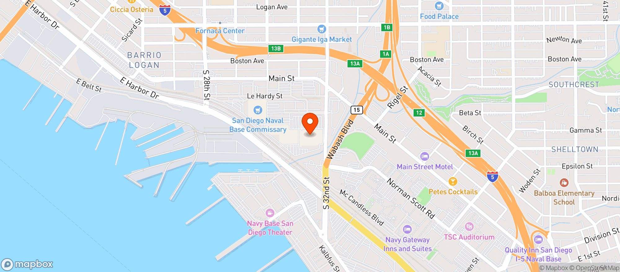 Map showing Gnc