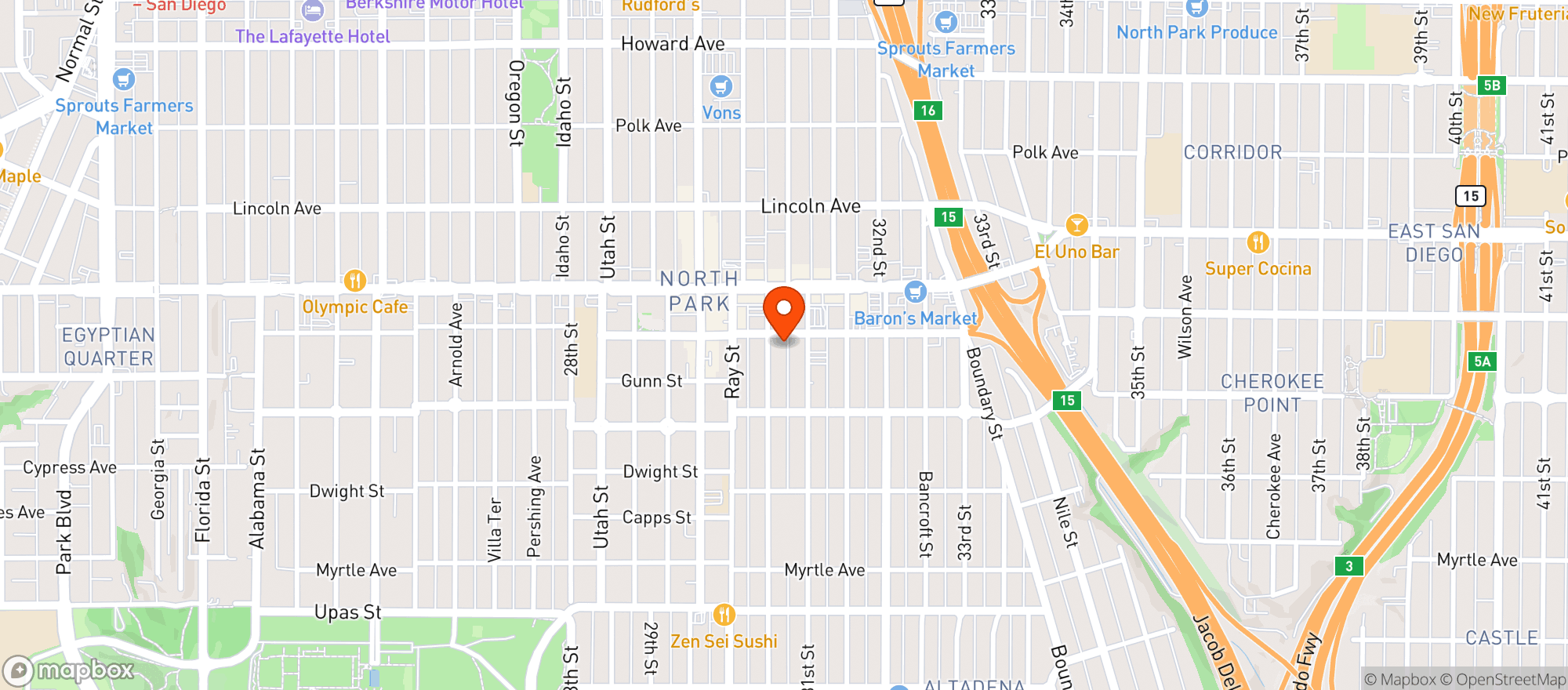 Map showing Tribute Pizza