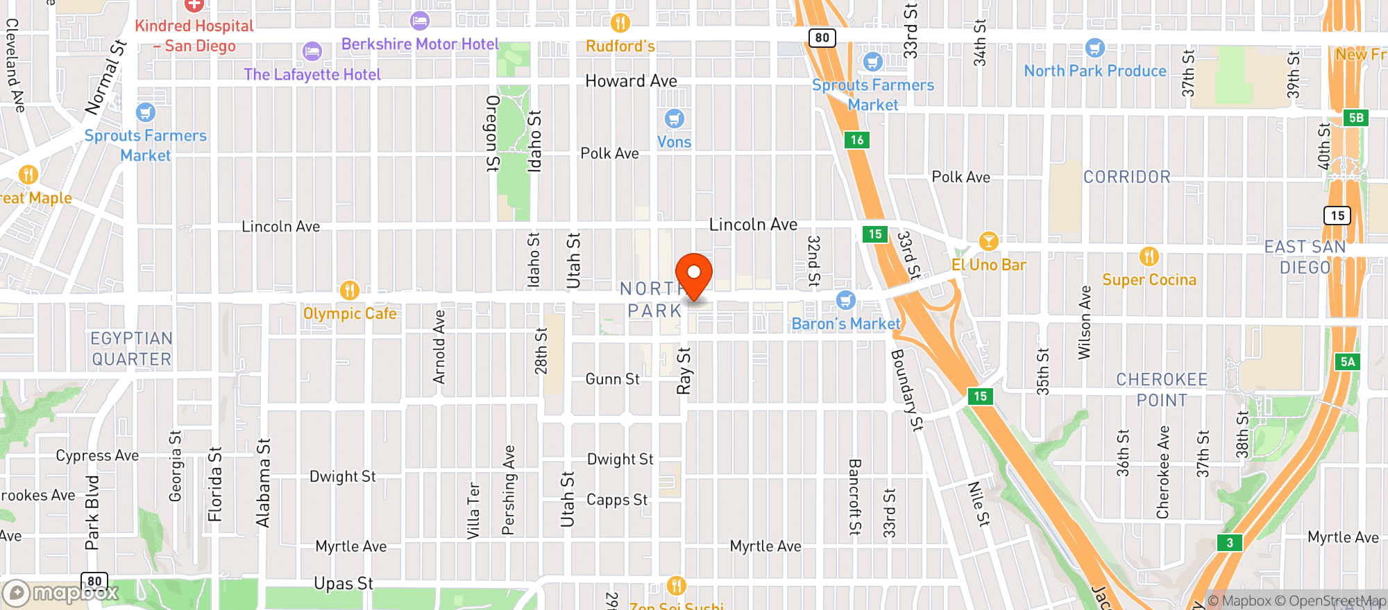 Map showing Target
