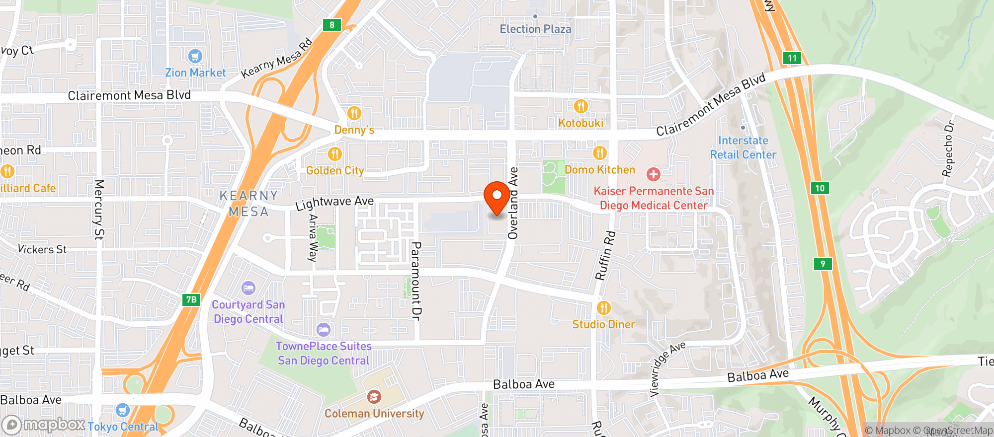 Map showing Amazon Fulfillment Cent #usd1