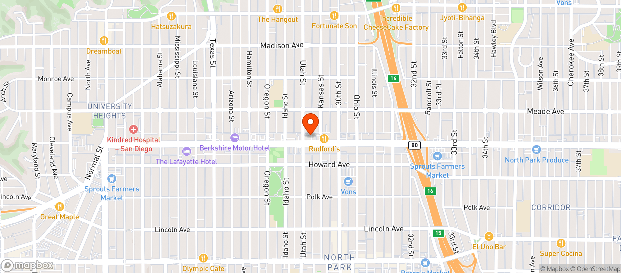 Map showing Collins & Coupe