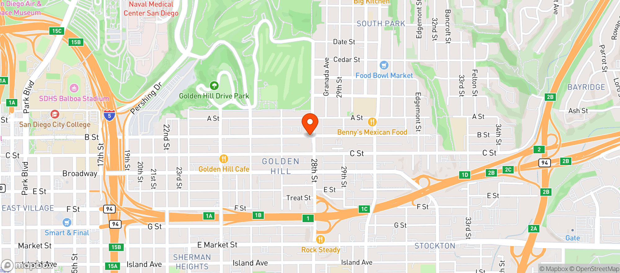 Map showing Golden Hills Liquor