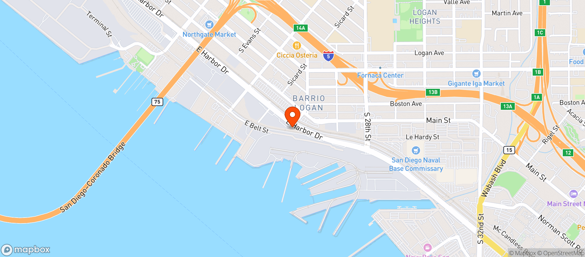 Map showing Harbor Collective
