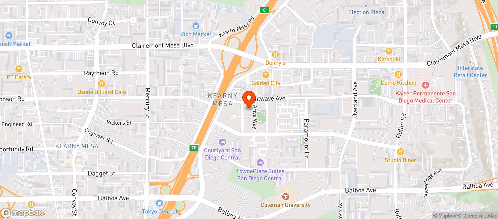 Map showing Park Social