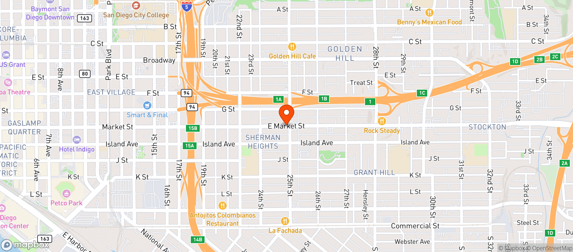 Map showing Hilltop Liquor