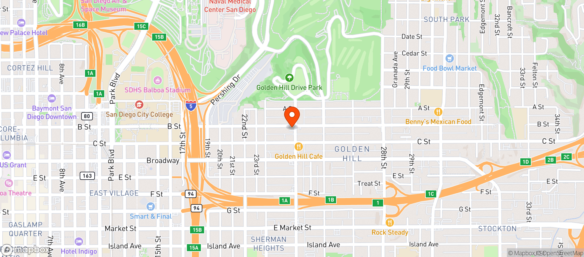 Map showing Jaroco Market