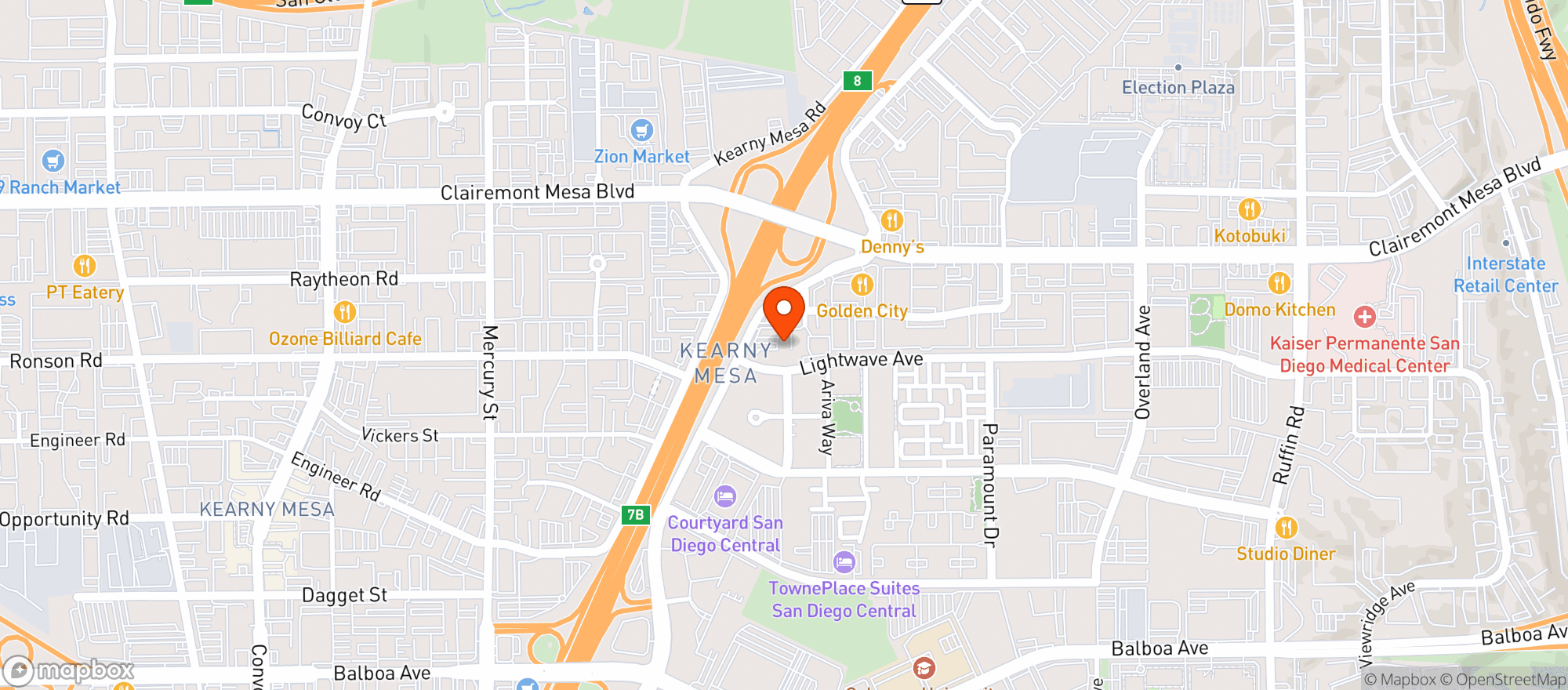 Map showing Players Sports Grill