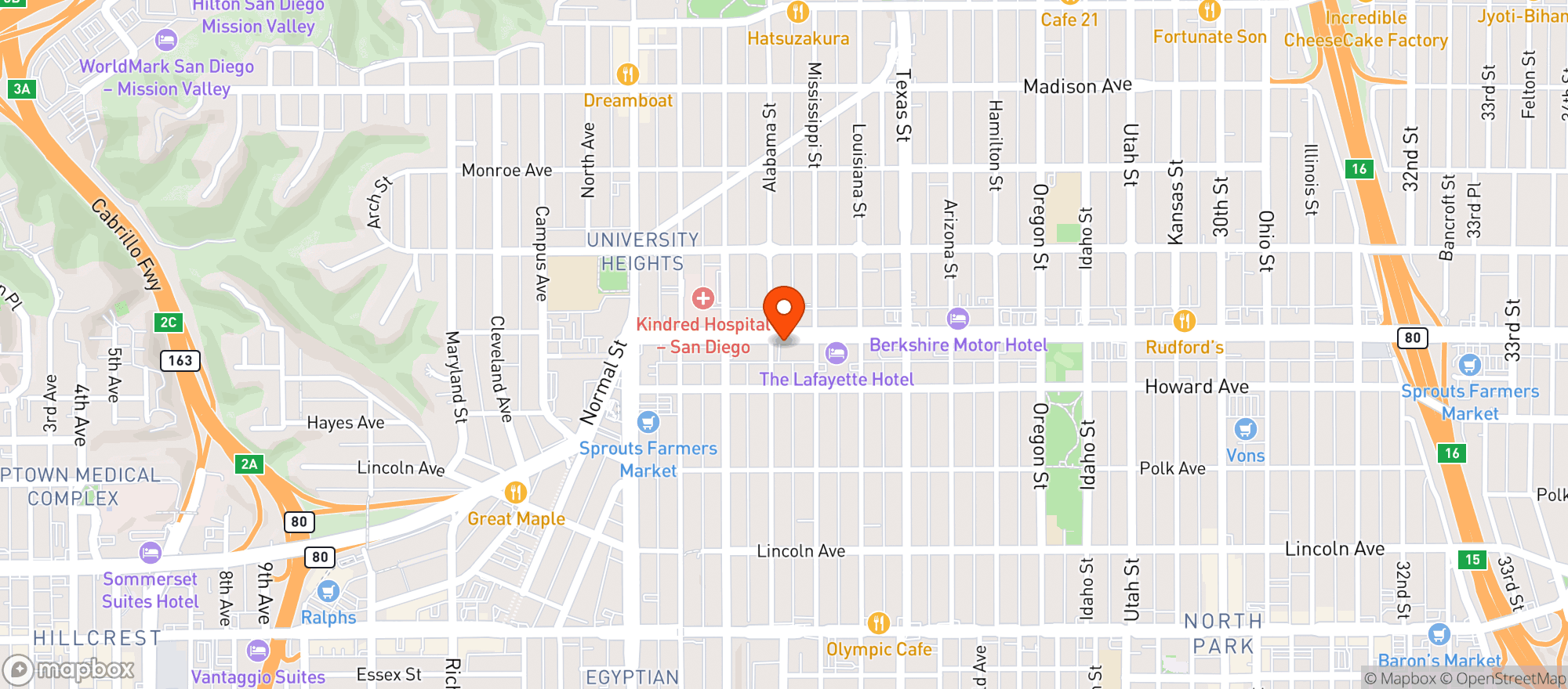 Map showing Boulevard Liquor