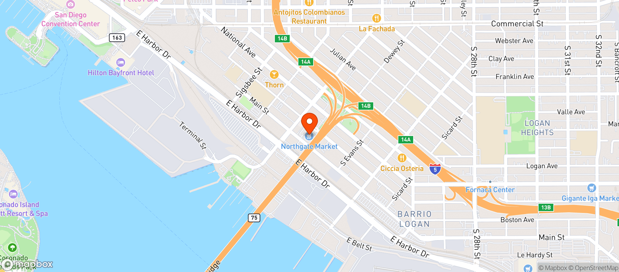 Map showing Northgate Market #31