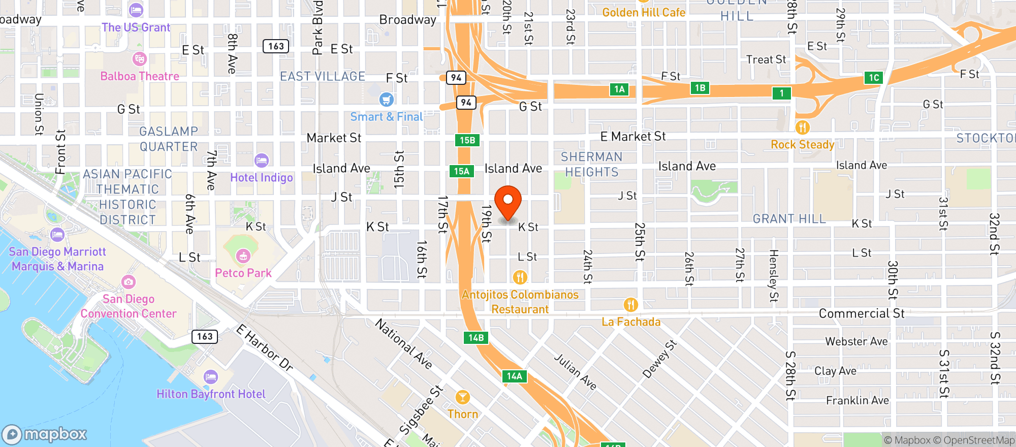 Map showing Square Deal Market