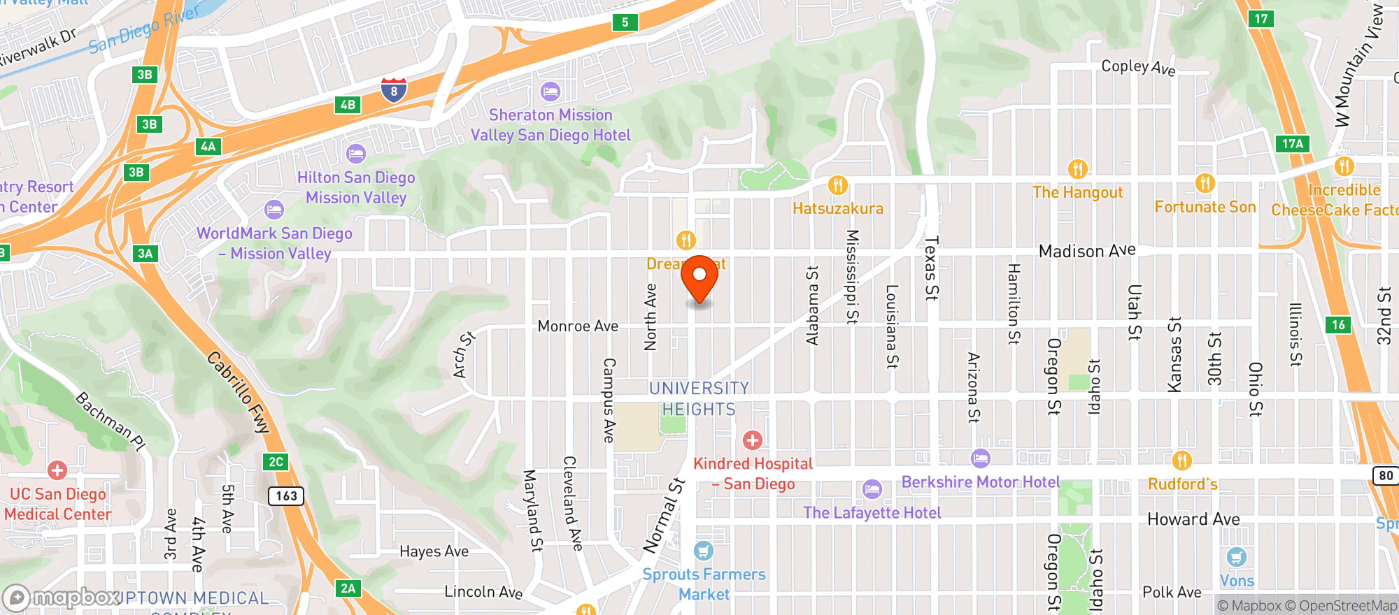 Map showing Clos Wine Shop Groceries