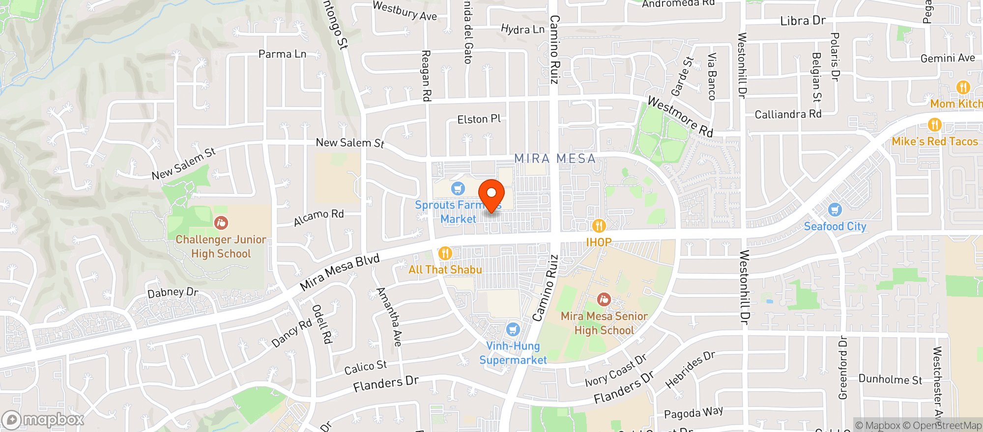 Map showing Tap Pizza