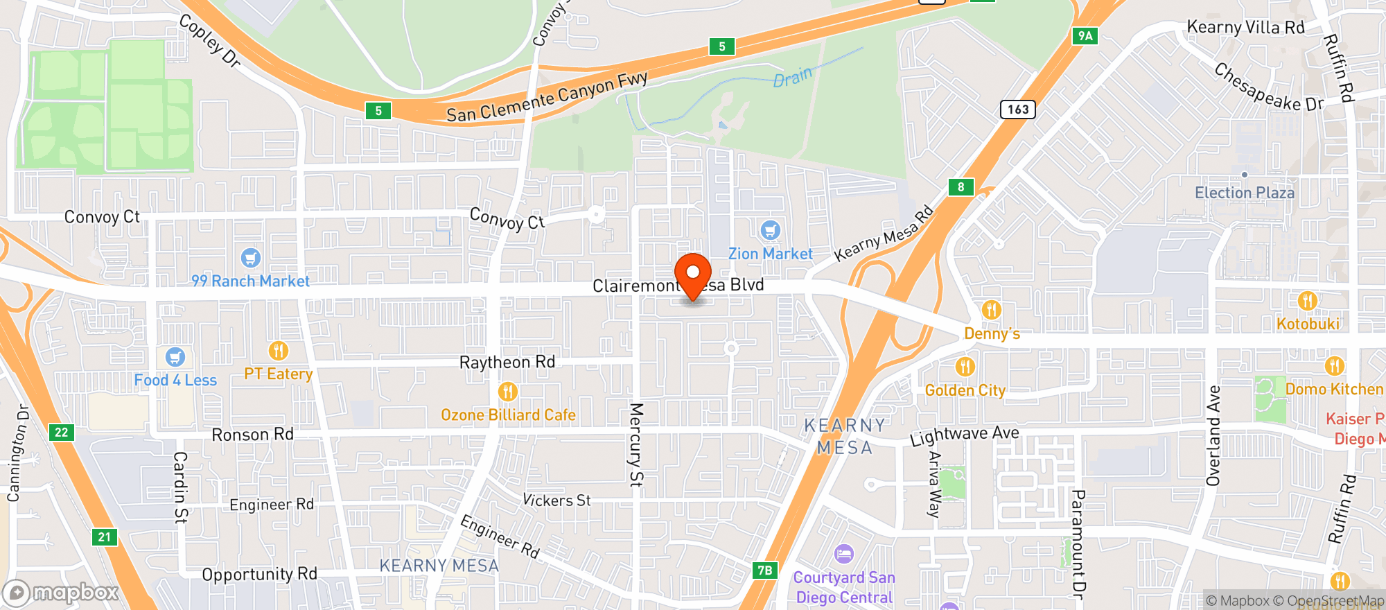 Map showing Bull Pen