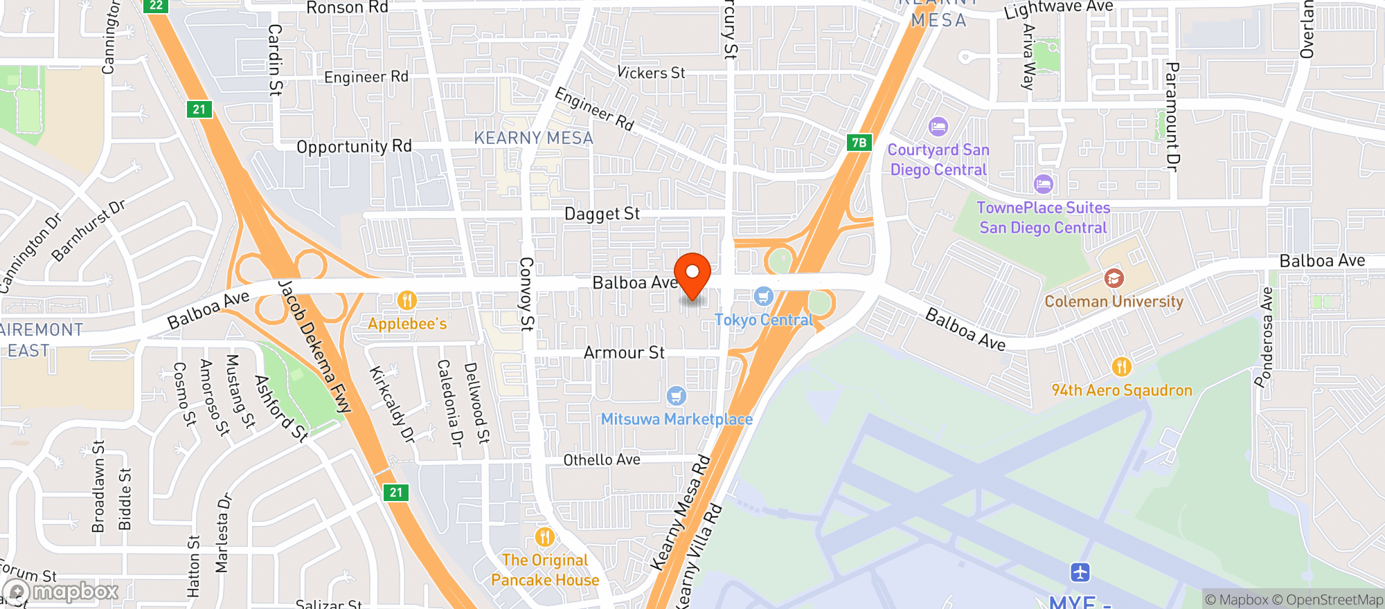 Map showing Wellgreens - Balboa Ave