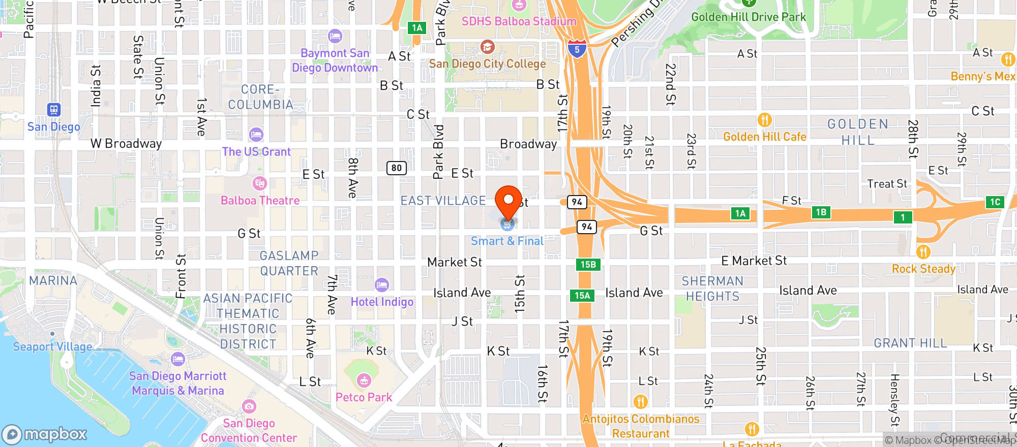 Map showing Smart & Final #378