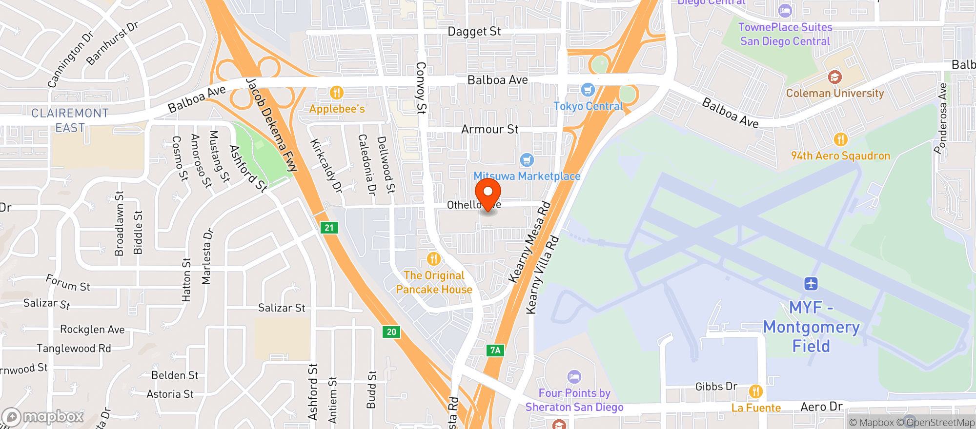 Map showing Target - Kearny Mesa