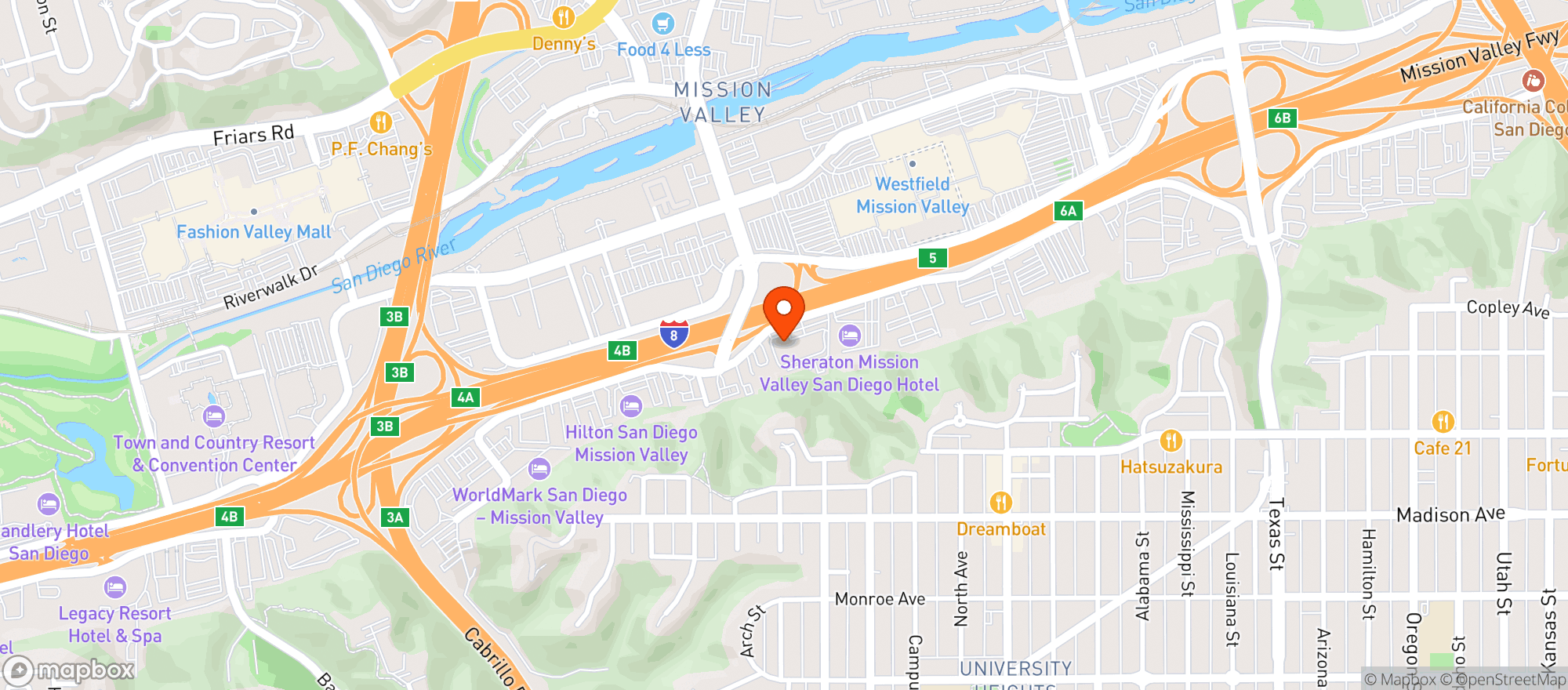 Map showing Sdrc - C21 Mission Valley