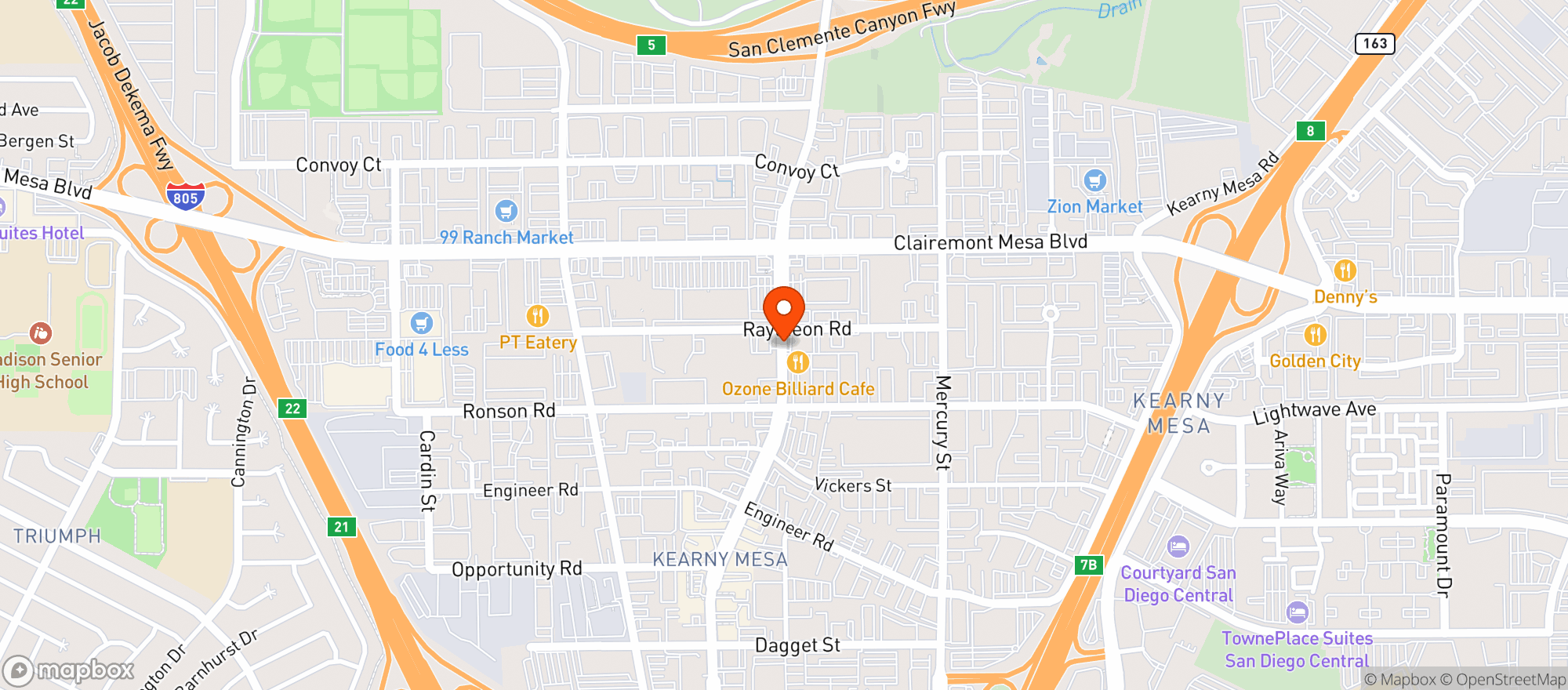 Map showing Mesa Liquor & Wine