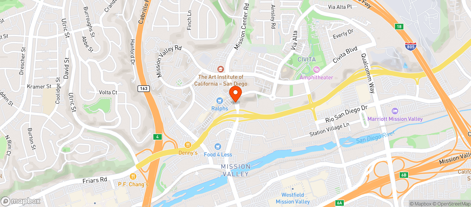 Map showing Ralphs