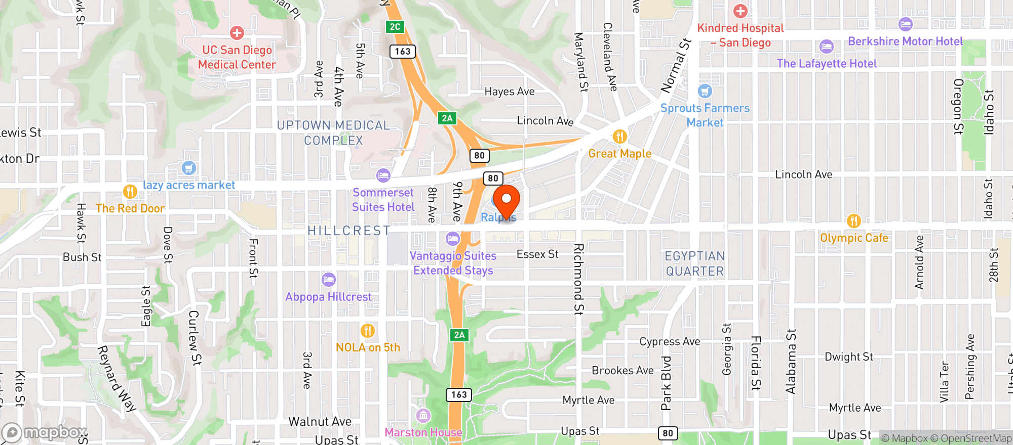 Map showing Trader Joes
