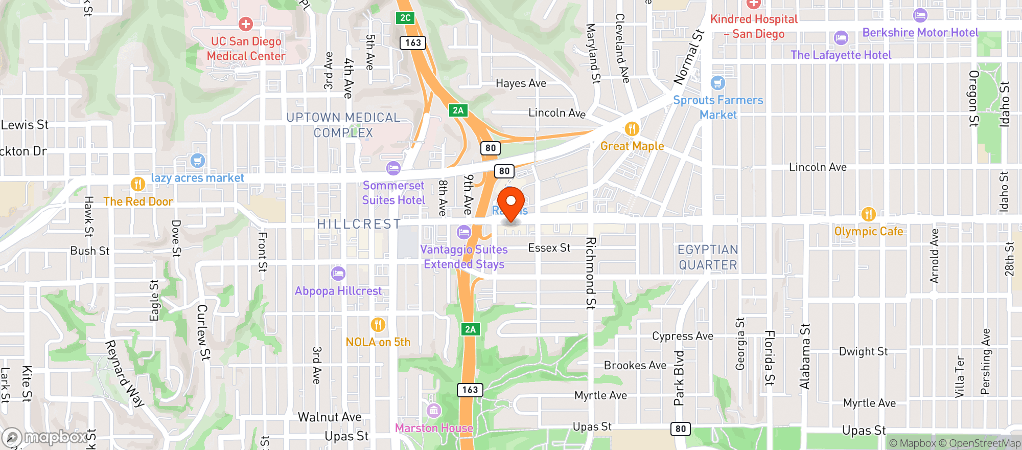 Map showing R Place