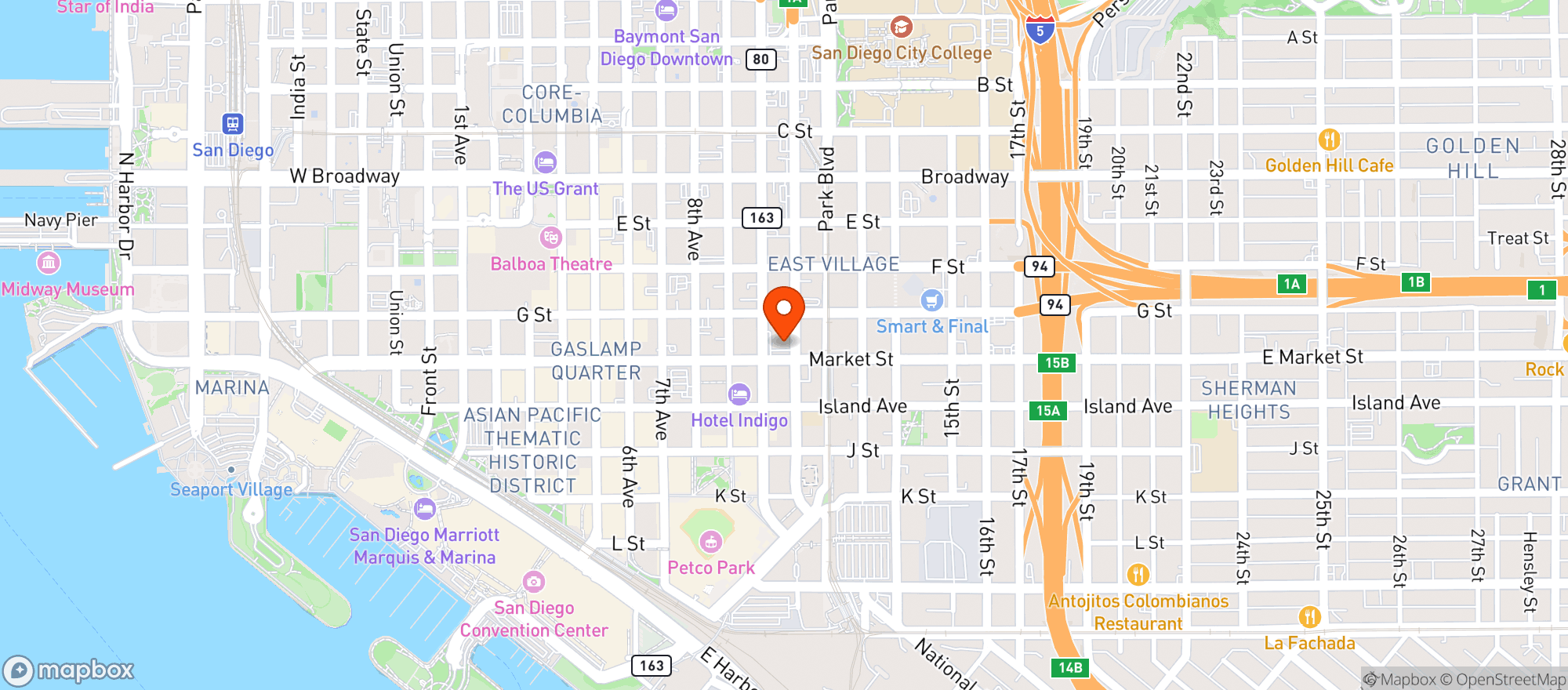 Map showing Grocery Outlet