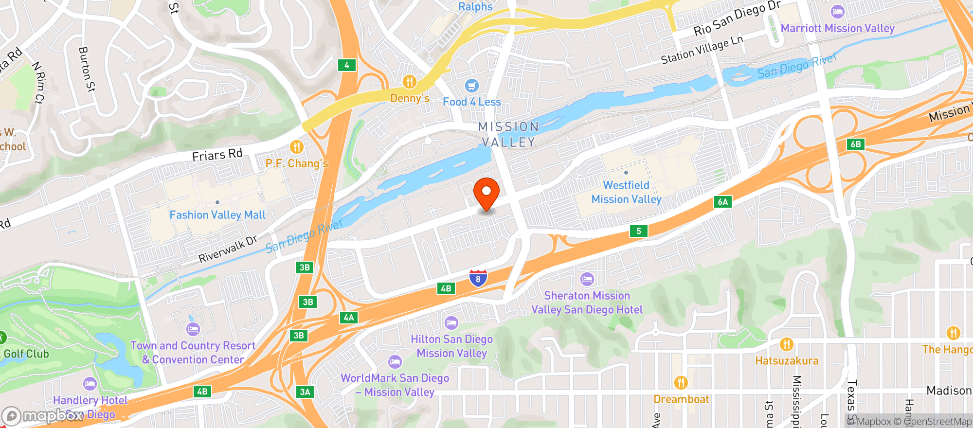 Map showing BevMo