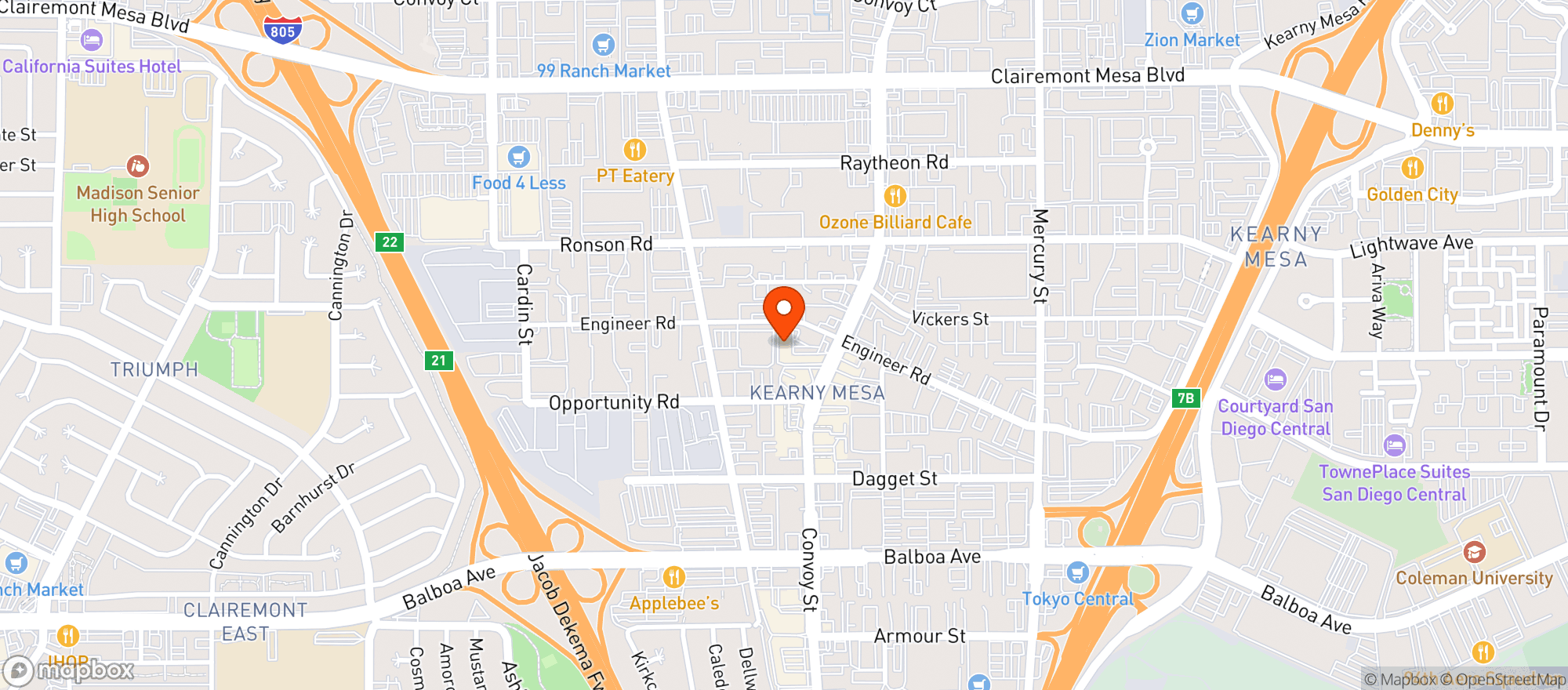 Map showing Carriage House