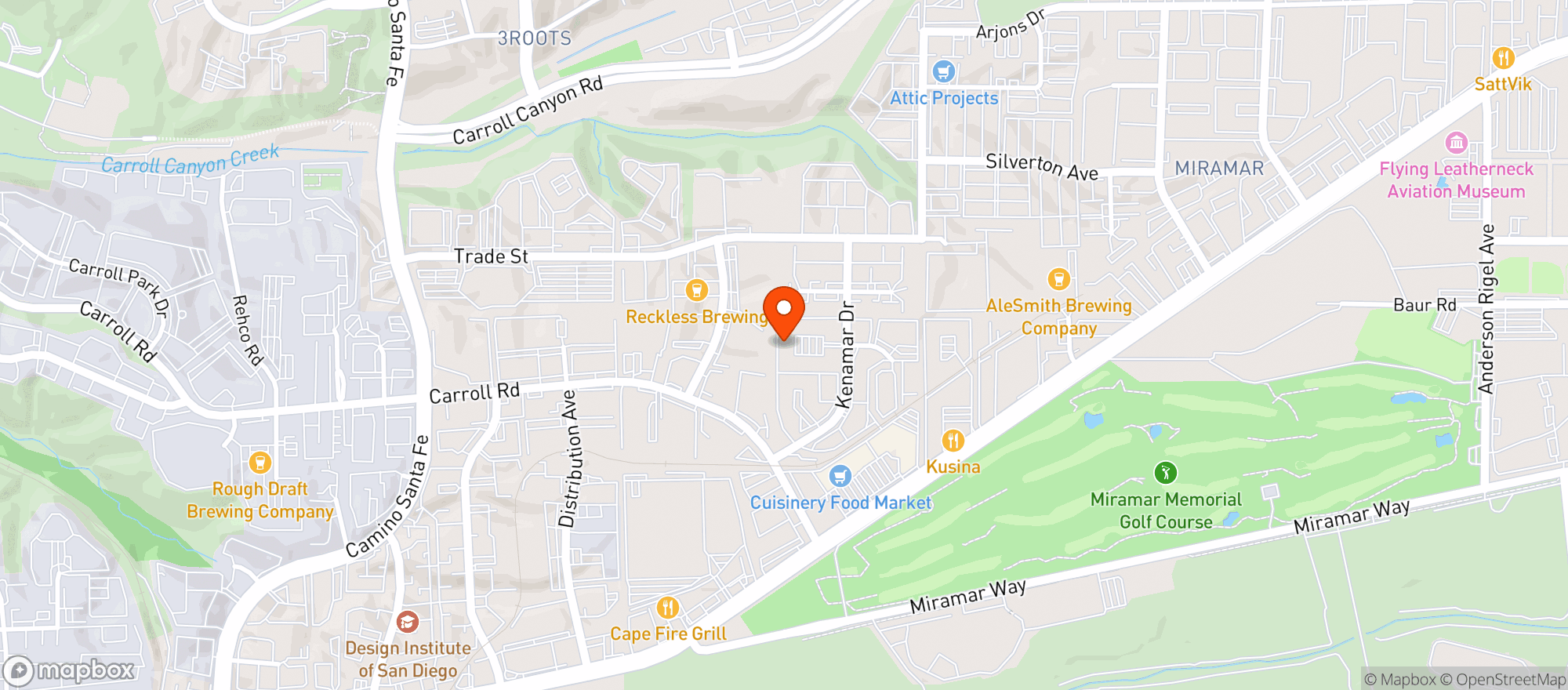 Map showing Pure Project Brewery