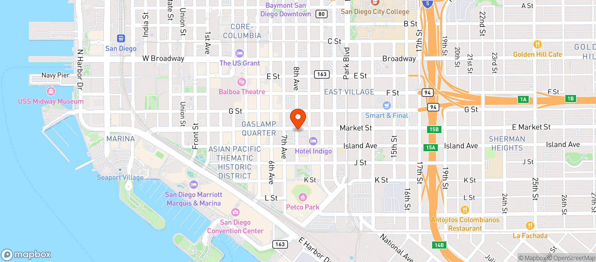 Map showing Grapes And Hops Deli