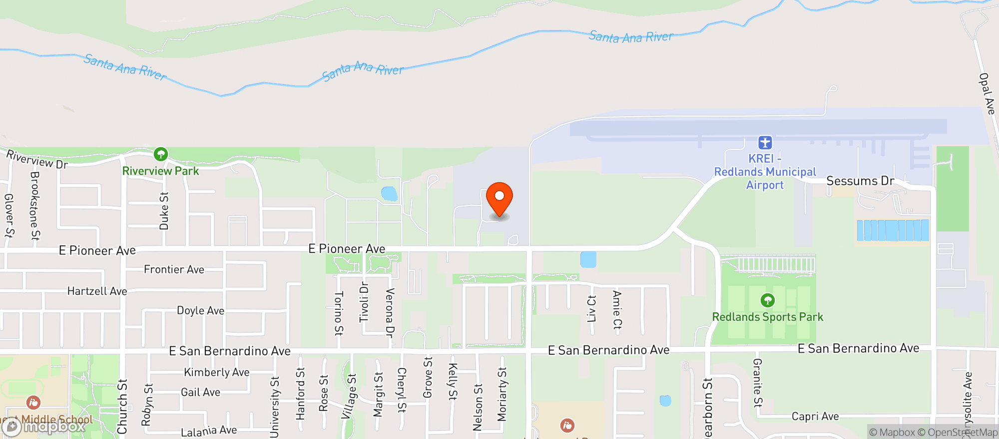 Map showing The Grove Of Redlands