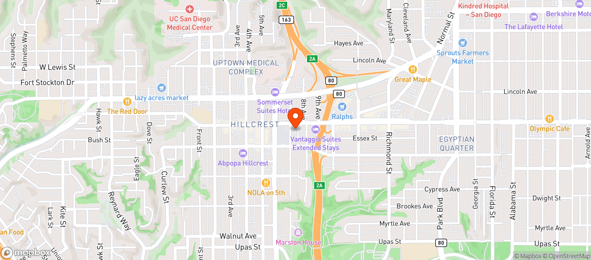 Map showing Whole Foods Market