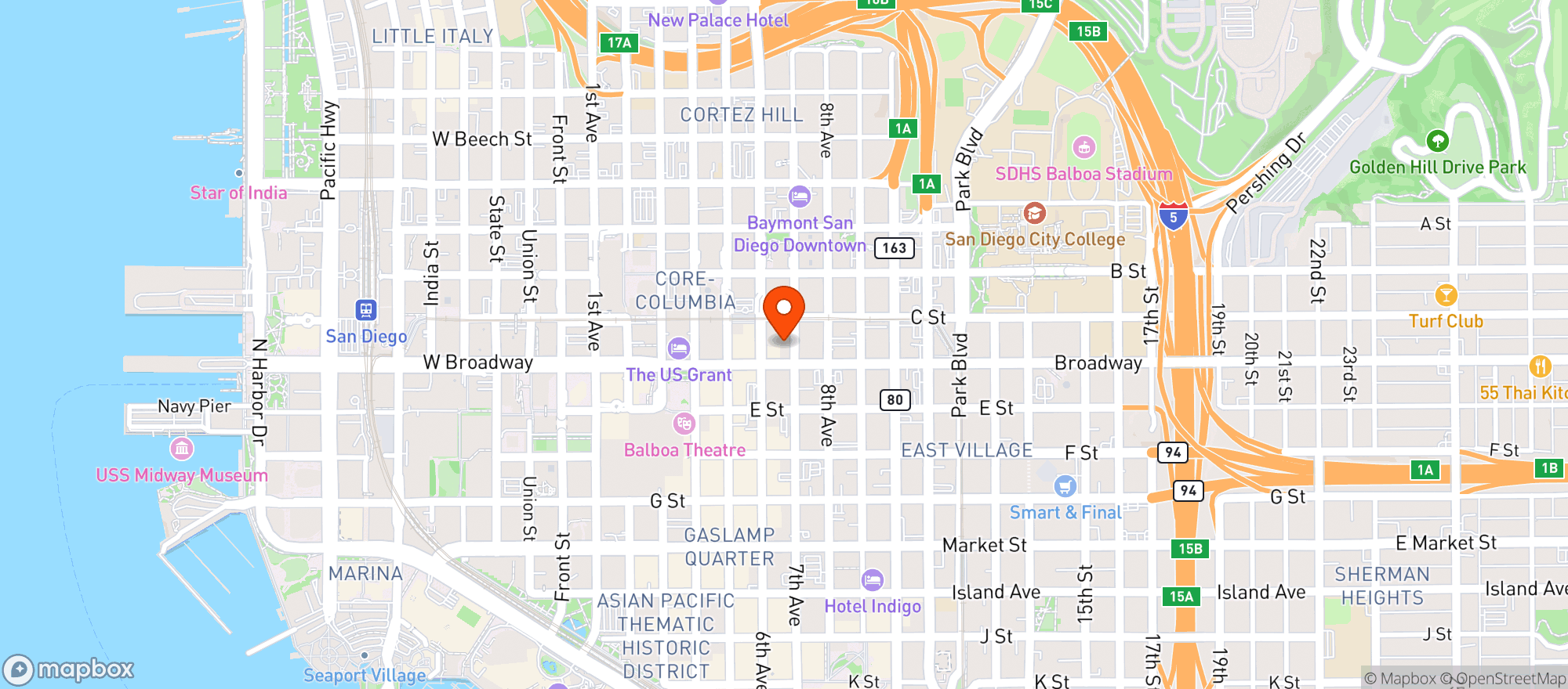 Map showing Krisp Beverages & Natural Food