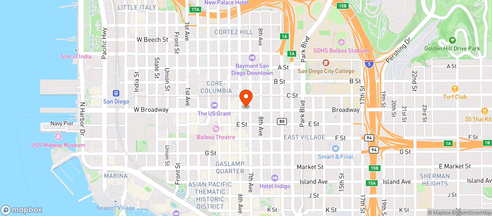 Map showing Time Out Sports Tavern