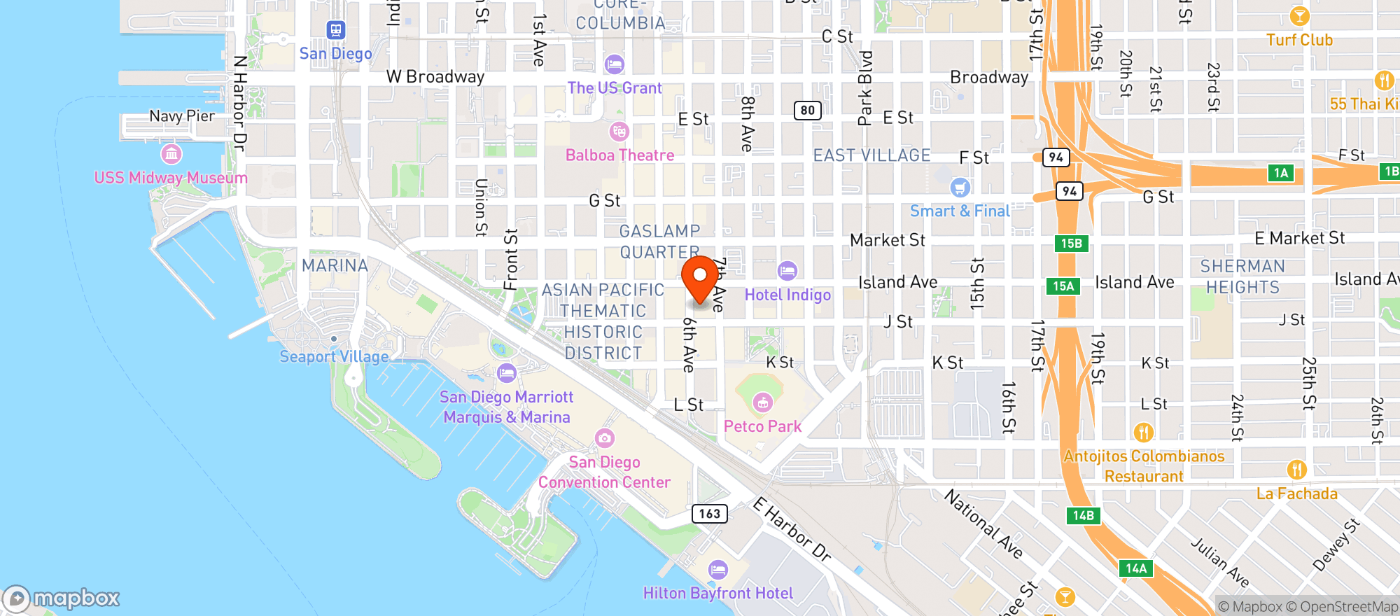 Map showing Margaritaville Hotel