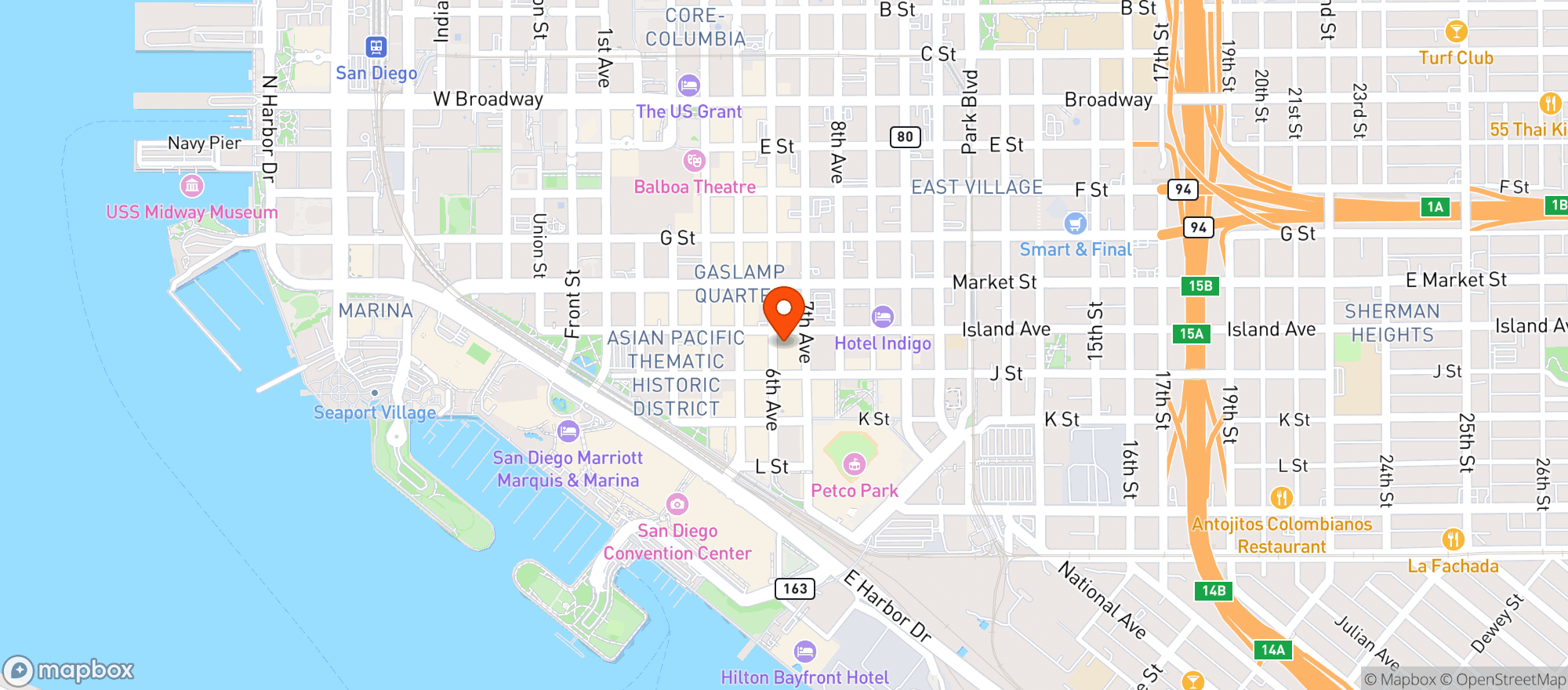Map showing Nolen / Courtyard Marriot