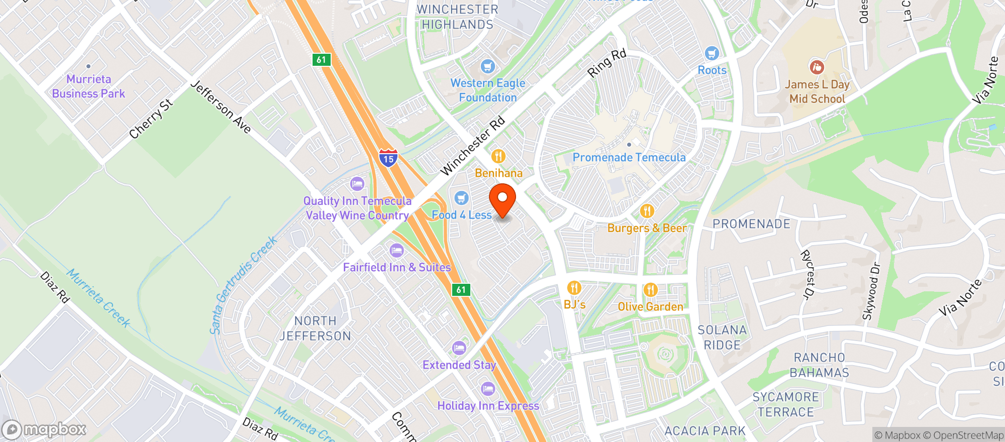 Map showing Gnc
