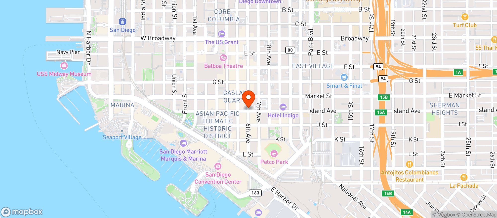 Map showing Tivoli Buffet