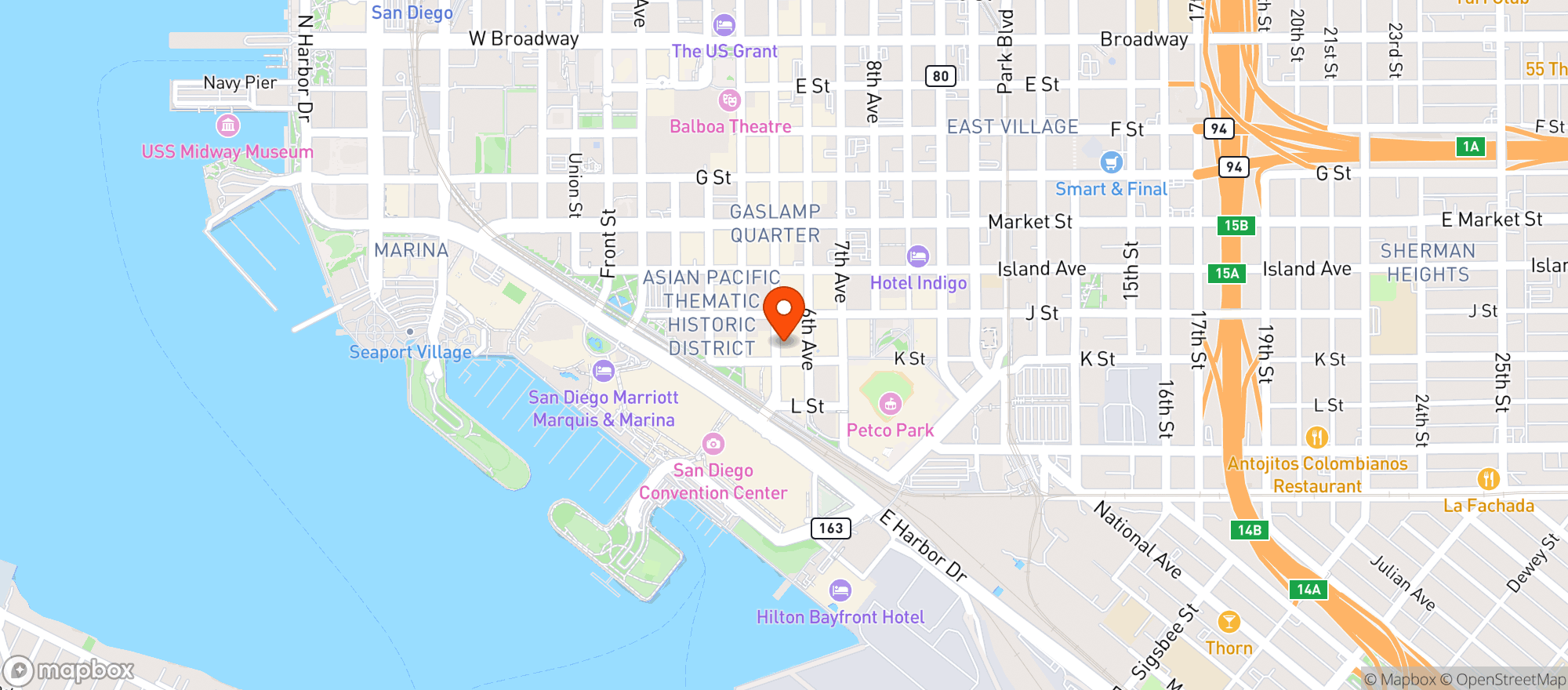 Map showing Union Kitchen & Tap