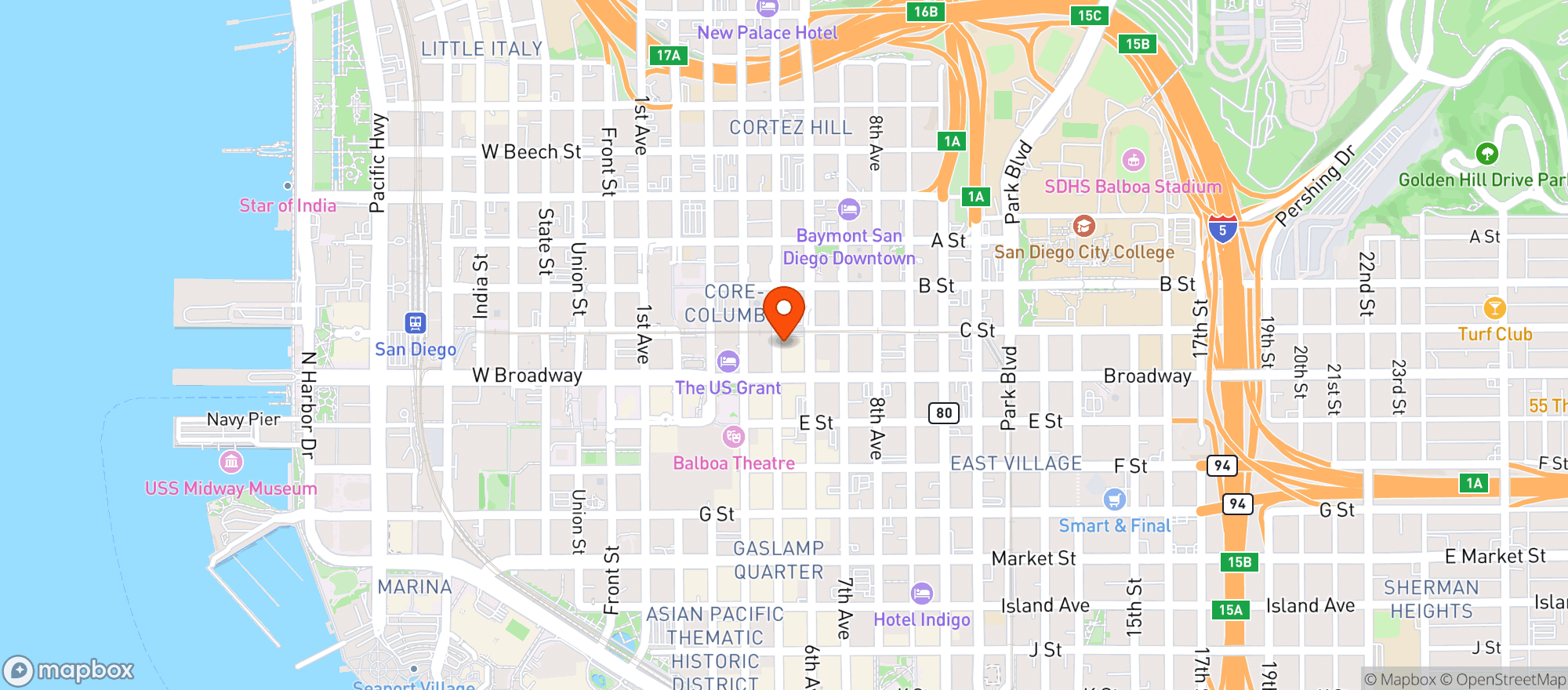 Map showing House Of Blues
