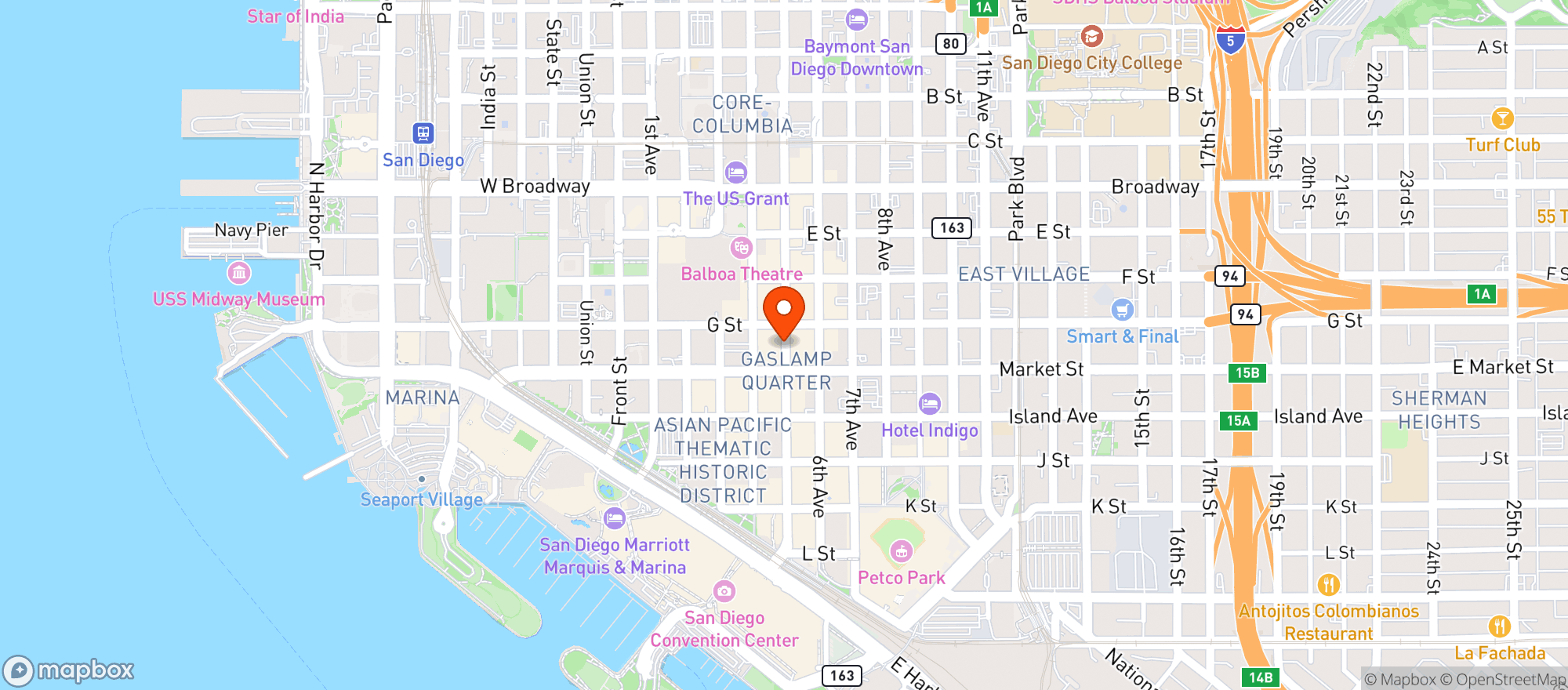 Map showing American Junkie