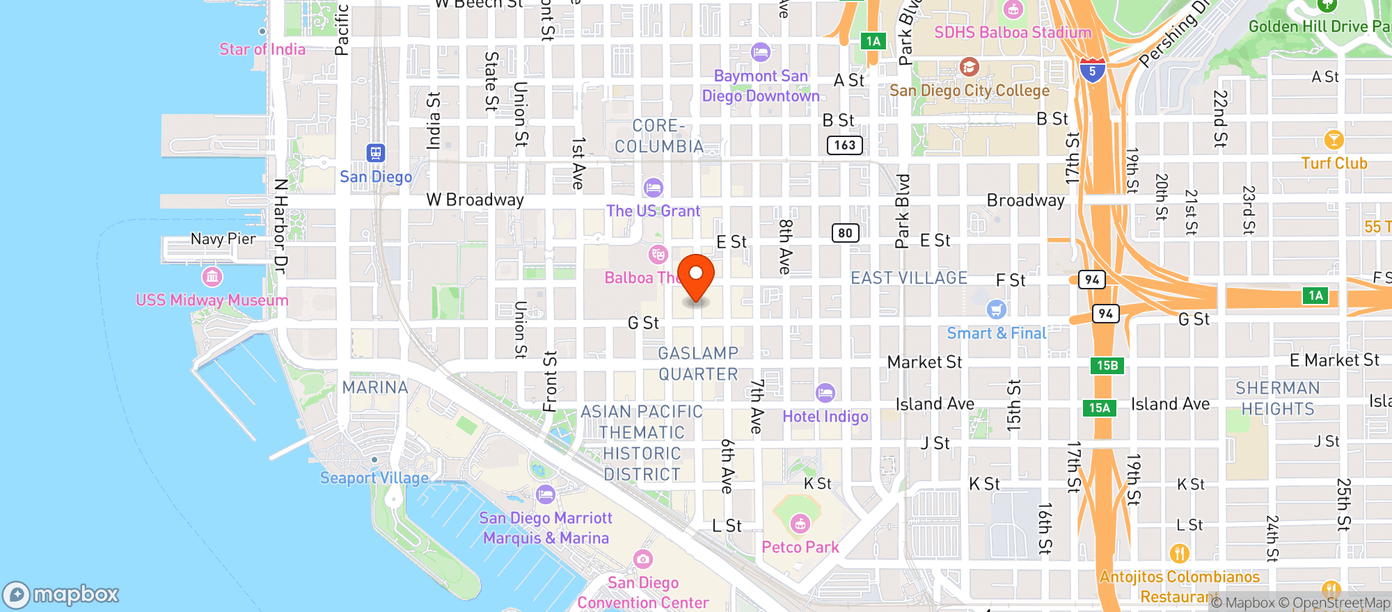 Map showing Asti Ristorante