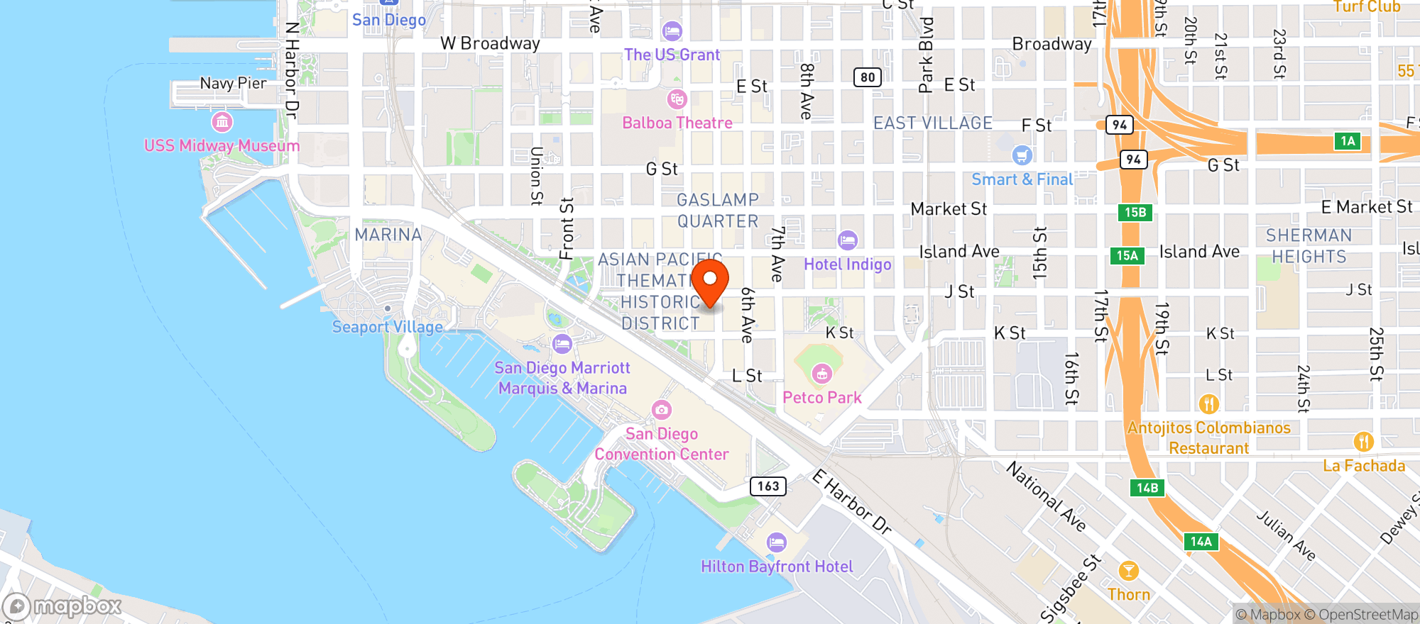 Map showing Happy Does Bar