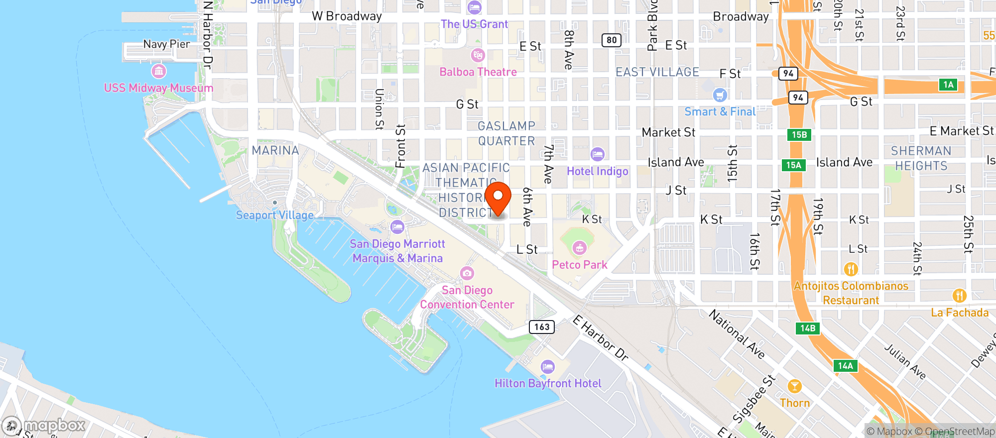 Map showing Cine Cafe