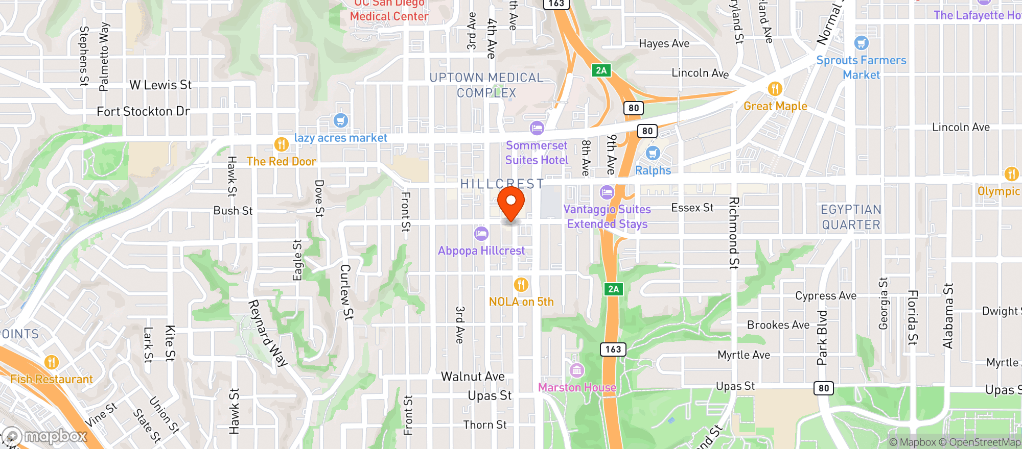 Map showing The Rail