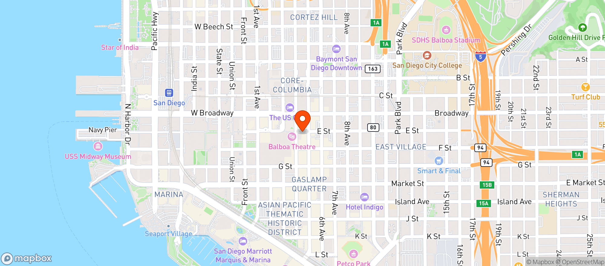 Map showing Star