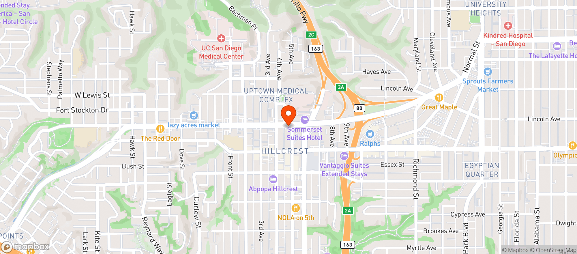 Map showing Los Panchos Tacos & Cantina